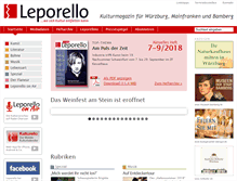 Tablet Screenshot of leporello-kulturmagazin.de